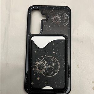 Black Sun & Moon Card Slot Phone Case